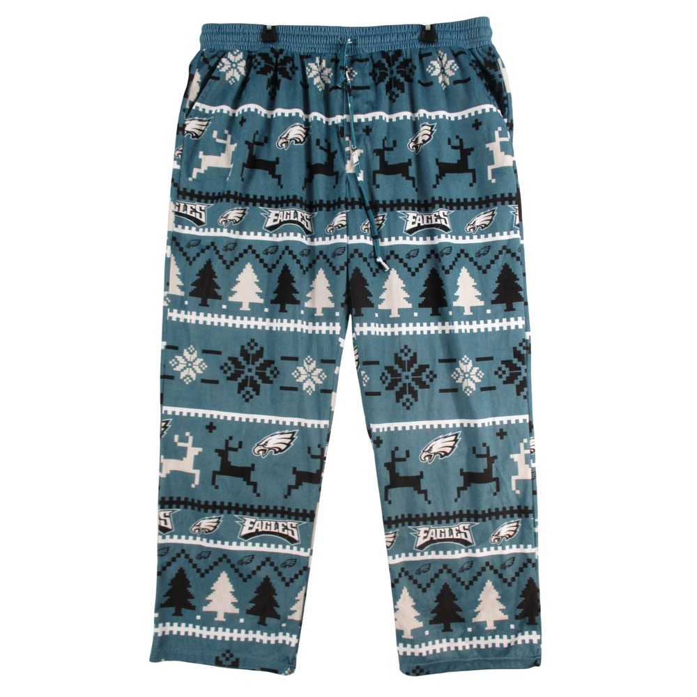 Philadelphia Eagles Mens Fair Isle Holiday Lounge Pants Blue NFL Pajamas 2XL